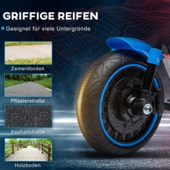 HOMCOM Kinder-Elektromotorrad schwarz B/H/L: ca. 42x57x76 cm