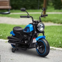 HOMCOM Kinder-Elektromotorrad schwarz B/H/L: ca. 42x57x76 cm