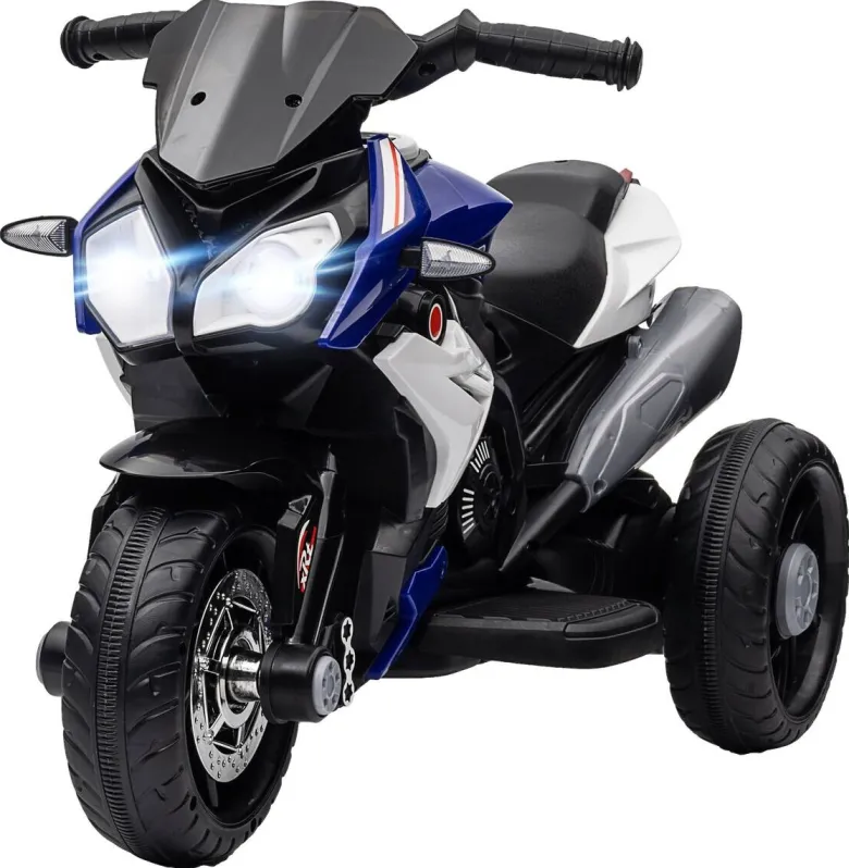 HOMCOM Kinder Elektromotorrad weiß B/H/L: ca. 42x52x86 cm