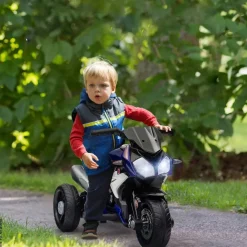 HOMCOM Kinder Elektromotorrad weiß B/H/L: ca. 42x52x86 cm