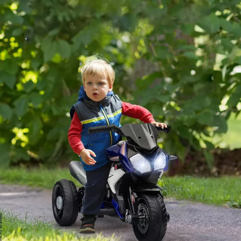 HOMCOM Kinder Elektromotorrad weiß B/H/L: ca. 42x52x86 cm