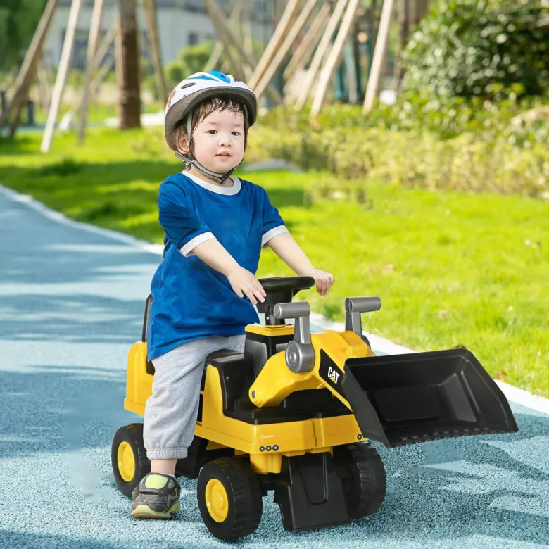 HOMCOM Kinder-Fahrzeug gelb B/H/L: ca. 29,5x78x54 cm
