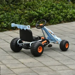 HOMCOM Kinder-Go-Kart hellblau B/H/L: ca. 66x59x97 cm