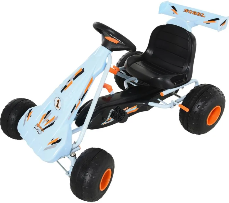 HOMCOM Kinder-Go-Kart hellblau B/H/L: ca. 66x59x97 cm