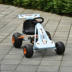 HOMCOM Kinder-Go-Kart hellblau B/H/L: ca. 66x59x97 cm