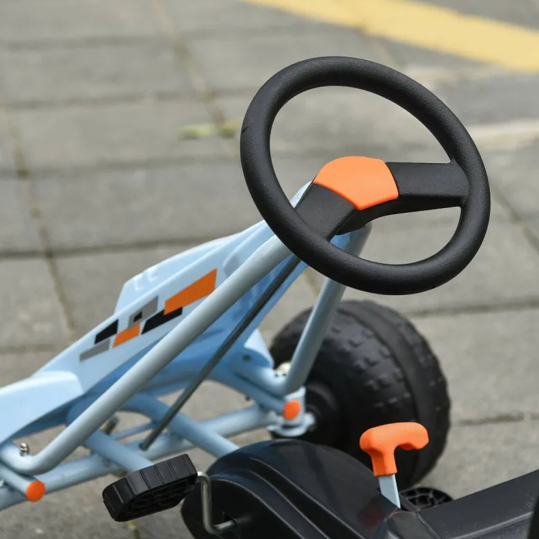 HOMCOM Kinder-Go-Kart hellblau B/H/L: ca. 66x59x97 cm