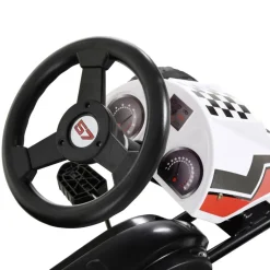 HOMCOM Kinder-Go-Kart weiß B/H/L: ca. 66x57x104 cm