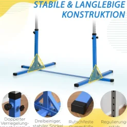 HOMCOM Kinder-Gymnastikstange B/H/L: ca. 121x150x194 cm