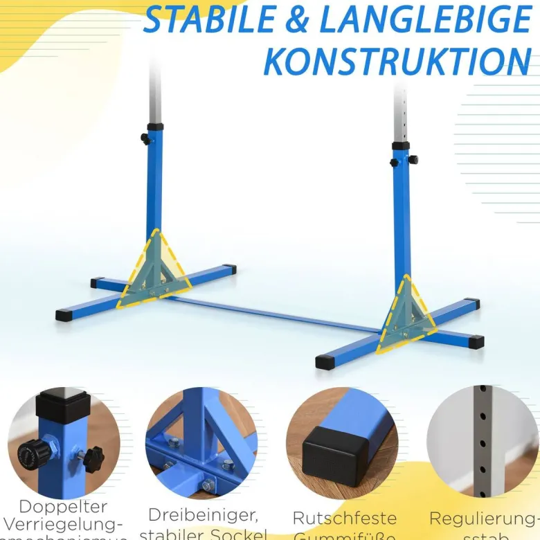 HOMCOM Kinder-Gymnastikstange B/H/L: ca. 121x150x194 cm