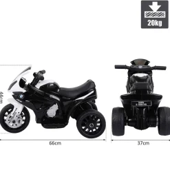 HOMCOM Kinder-Mororrad BMW BMW S1000RR weiß B/H/L: ca. 37x44x66 cm