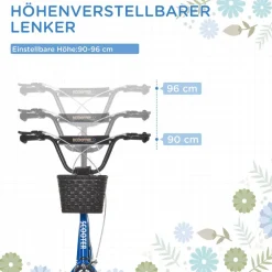 HOMCOM Kinderroller blau