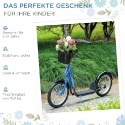 HOMCOM Kinderroller blau