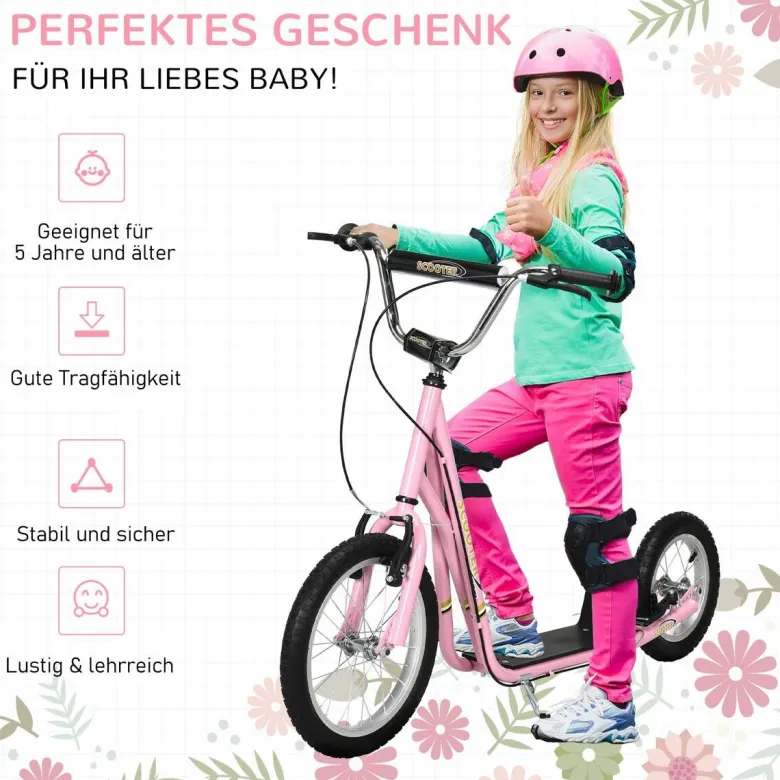 HOMCOM Kinderroller pink