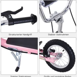 HOMCOM Kinderroller pink