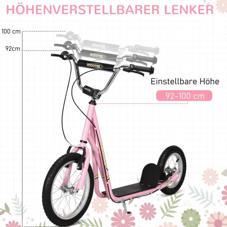 HOMCOM Kinderroller pink
