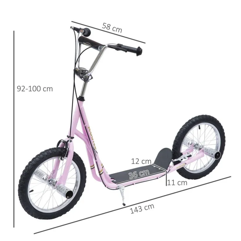 HOMCOM Kinderroller rosa
