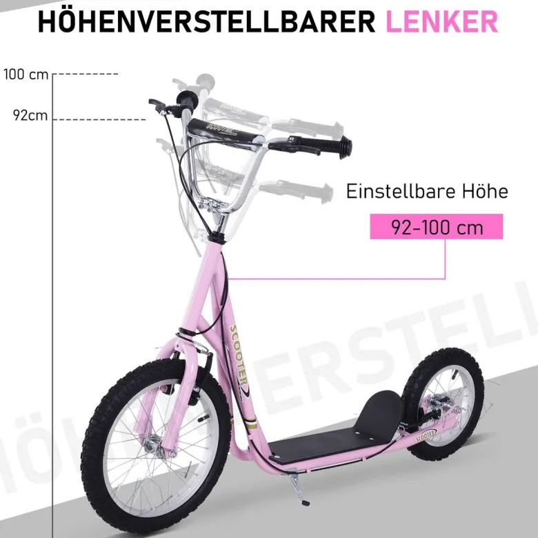 HOMCOM Kinderroller rosa
