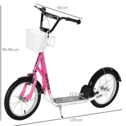 HOMCOM Kinderroller rosa