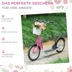 HOMCOM Kinderroller rosa