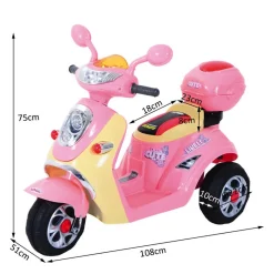 HOMCOM Kinderroller rosa B/H/L: ca. 51x75x108 cm