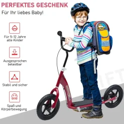 HOMCOM Kinderroller rot