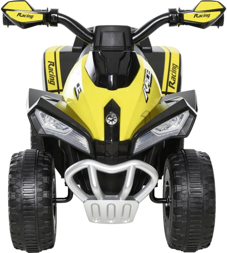 HOMCOM Kinder-Rutscherfahrzeug gelb B/H/L: ca. 38x44x67,5 cm