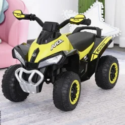 HOMCOM Kinder-Rutscherfahrzeug gelb B/H/L: ca. 38x44x67,5 cm