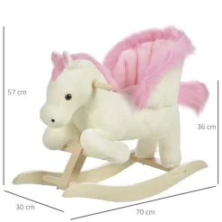 HOMCOM Kinder-Schaukelpferd B/H/L: ca. 28x57x70 cm