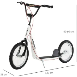 HOMCOM Kinderscooter weiß