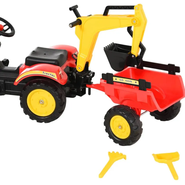 HOMCOM Kinder-Tretbagger B/H/L: ca. 42x59x179 cm