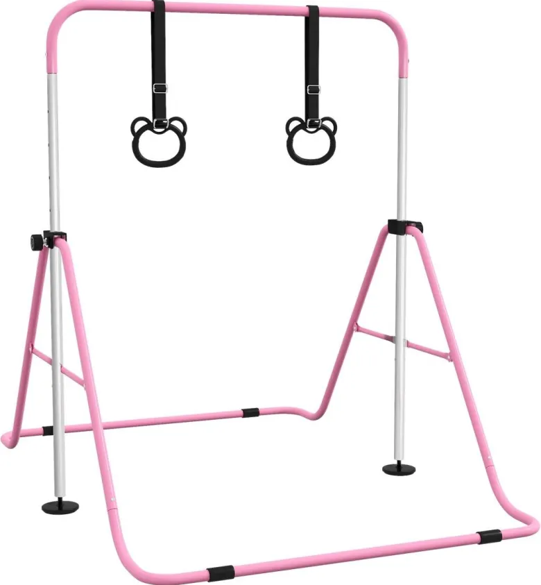 HOMCOM Kinderturnstange rosa B/H/L: ca. 105x128x148 cm