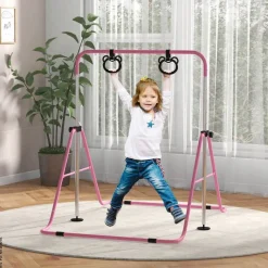 HOMCOM Kinderturnstange rosa B/H/L: ca. 105x128x148 cm