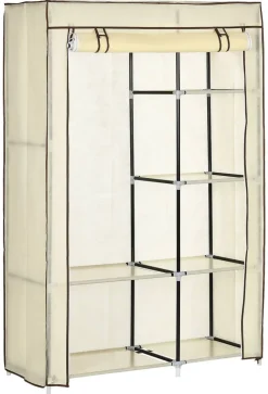 HOMCOM Kleiderschrank cremeweiß Polypropylen B/H/L: ca. 43x103x162,5 cm