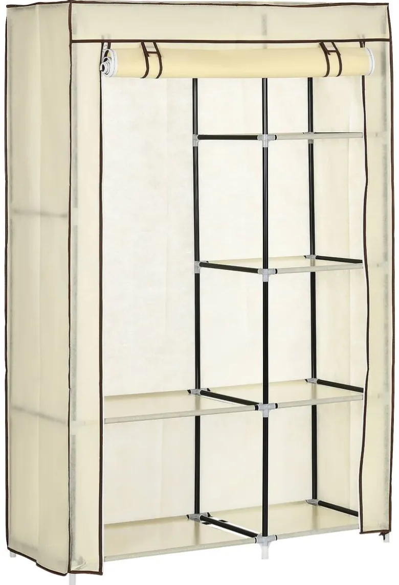 HOMCOM Kleiderschrank cremeweiß Polypropylen B/H/L: ca. 43x103x162,5 cm