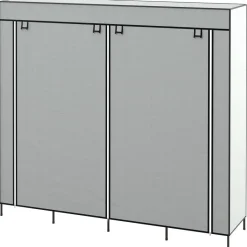 HOMCOM Kleiderschrank dunkelgrau Polypropylen B/H/L: ca. 42,5x166x169,5 cm
