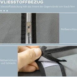 HOMCOM Kleiderschrank grau Polypropylen B/H/L: ca. 43x103x162,5 cm