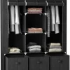 HOMCOM Kleiderschrank schwarz Polypropylen B/H/L: ca. 43x125x162,5 cm