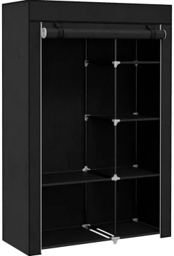 HOMCOM Kleiderschrank schwarz Polypropylen B/H/L: ca. 43x103x162,5 cm