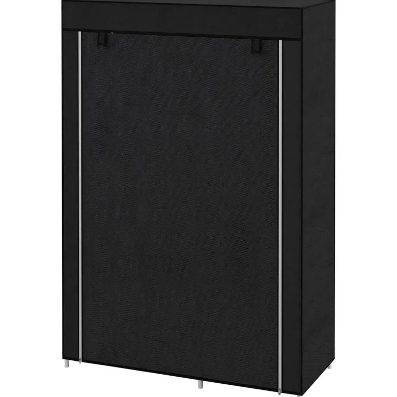 HOMCOM Kleiderschrank schwarz Polypropylen B/H/L: ca. 43x103x162,5 cm