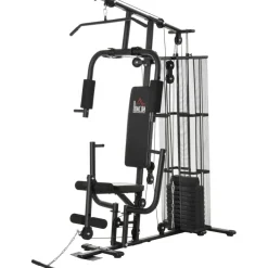 HOMCOM Kraftstation schwarz Metall B/H/L: ca. 110x210x150 cm