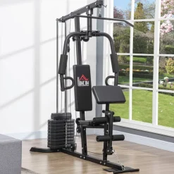 HOMCOM Kraftstation schwarz Stahl B/H/L: ca. 108x200x180 cm