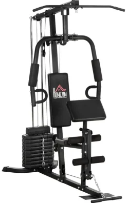 HOMCOM Kraftstation schwarz Stahl B/H/L: ca. 108x200x180 cm