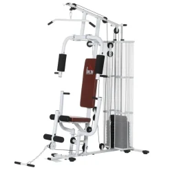 HOMCOM Kraftstation weiß Stahl B/H/L: ca. 110x210x150 cm