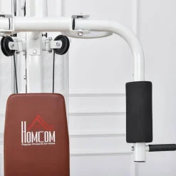 HOMCOM Kraftstation weiß Stahl B/H/L: ca. 110x210x150 cm