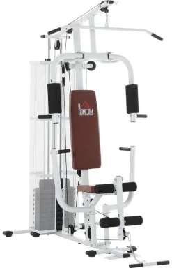 HOMCOM Kraftstation weiß Stahl B/H/L: ca. 110x210x150 cm