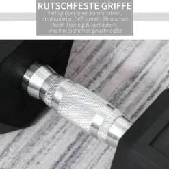 HOMCOM Kurzhantel schwarz Gummi B/H/T: ca. 15,5x10,4x15,5 cm