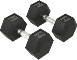 HOMCOM Kurzhantel schwarz Gummi B/H/L: ca. 16,2x34,6x16,2 cm