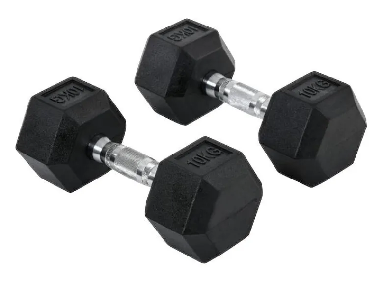 HOMCOM Kurzhantelset schwarz Gummi B/H/L: ca. 13,5x31x13,5 cm