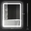 HOMCOM LED-Bad-Spiegel silber B/H/L: ca. 60x4x80 cm
