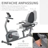 HOMCOM Liegeergometer grau Metall B/H/L: ca. 62,5x38x136 cm